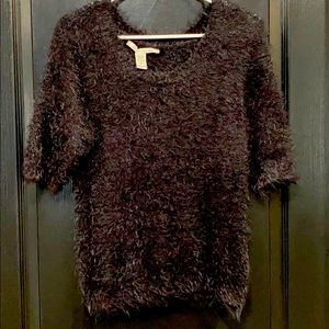 Black 3/4 fuzzy sweater